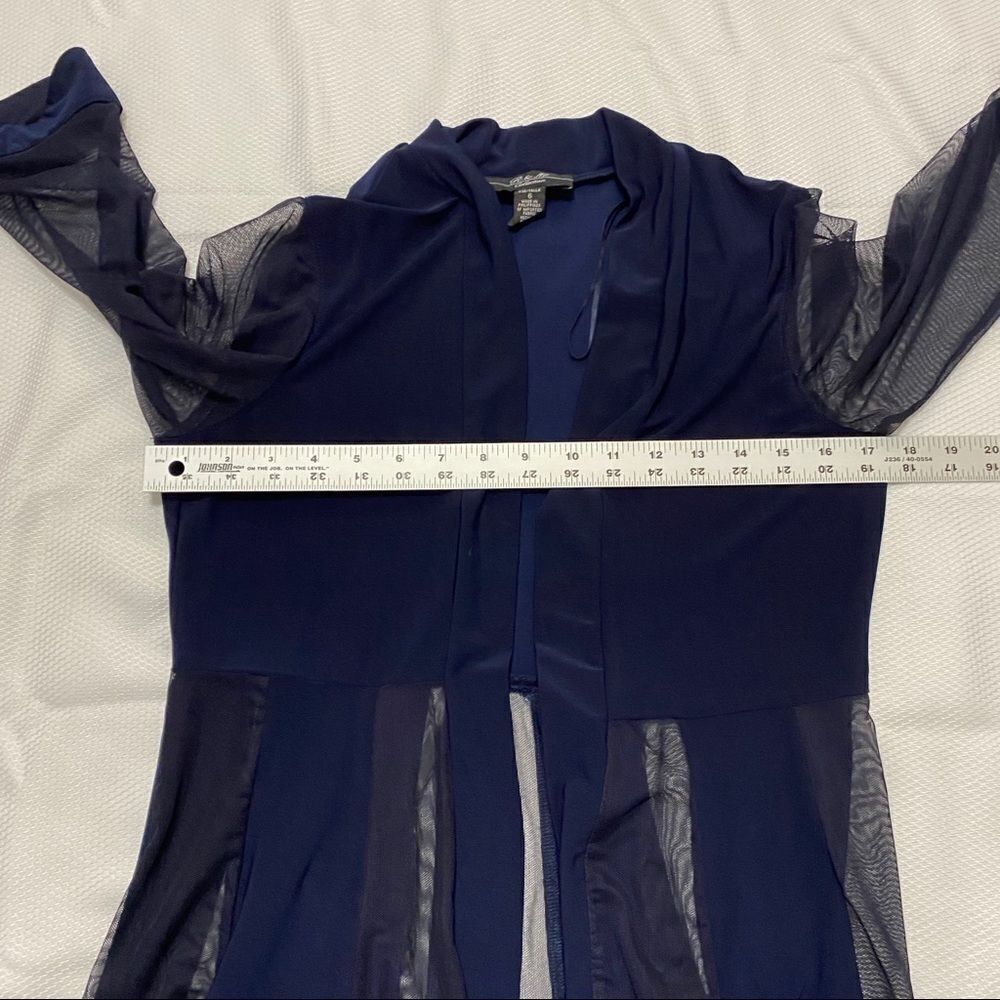 R&M Collection Navy Blue Mesh Topper Jacket‎ - Picture 6 of 10